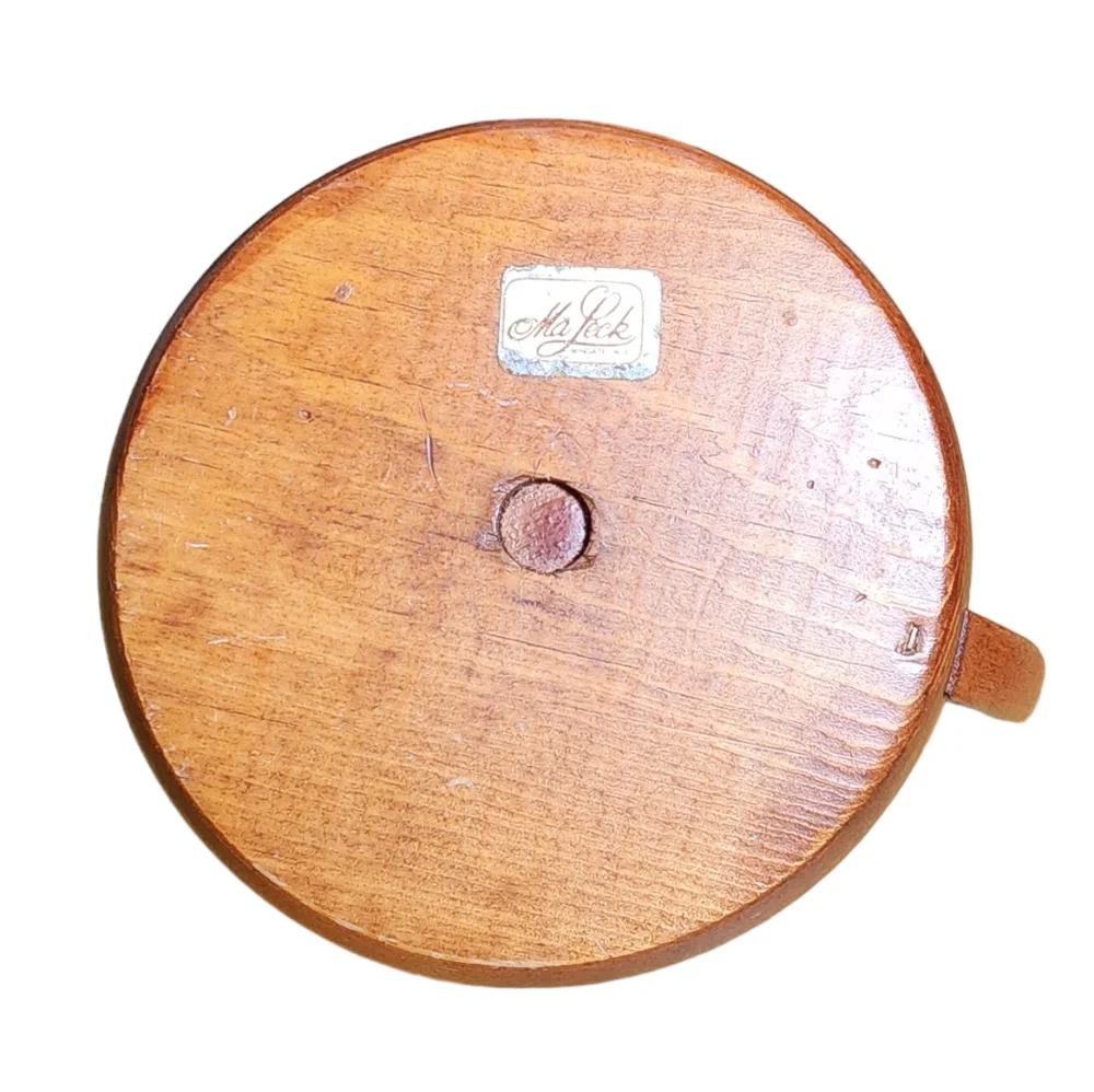 Ma Leck Of Wingate N.C. Vintage Brown Stained‎ Wood Colonial Style Candle Holder